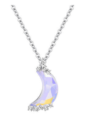 月亮清泉小众设计纯银项链礼物