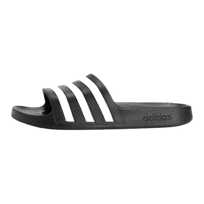 XHH Adidas阿迪达斯 Adilette Aqua 一字拖鞋 男女款 黑色F35543