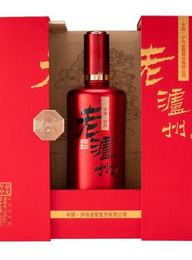 老泸州韶光年华红色喜庆装52度浓香型白酒500ml*6瓶送礼礼盒装
