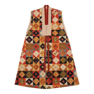 谜阿凰【水田纹改良长比甲】明制原创汉服外套秋冬款日常通勤马甲