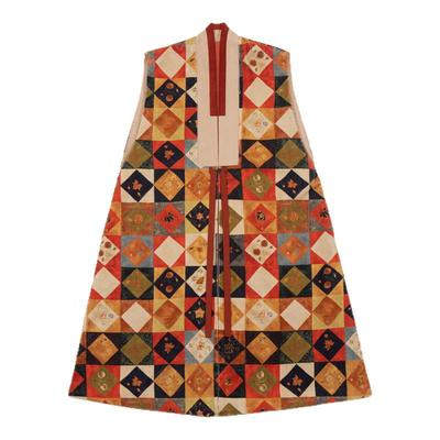 谜阿凰【水田纹改良长比甲】明制原创汉服外套秋冬款日常通勤马甲