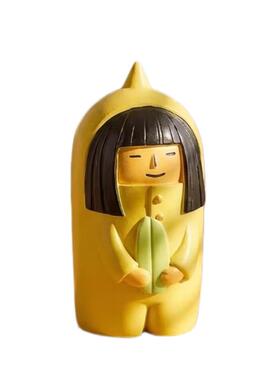 中古风人物桌面摆件多巴胺斗柜书房书柜卧室床头隔板洞洞板装饰品
