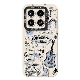 涂鸦吉他蝴蝶适用小米15手机壳17promax/14红米k80硅胶90/k70情侣note13/k60新款12/11小众k50高级感10套k40s
