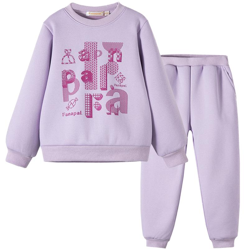fanapal女童加绒套装秋冬2件套