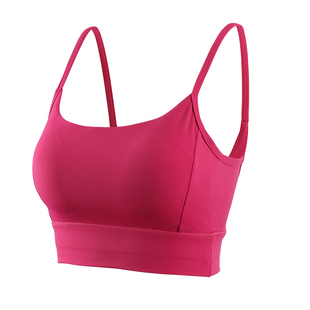 美背运动内衣女高强度性感红色瑜伽背心跑步文胸普拉提训练健身服