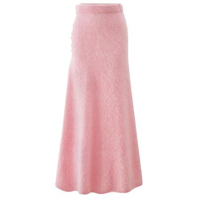 OCHIRLY欧时力羊毛中长毛织半裙