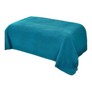 酒店轻奢床尾巾宾馆民宿专用床旗床盖四季通用美式针织床尾毯搭巾