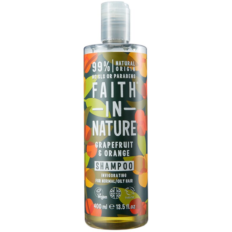 英国Faith In Nature自然信仰西柚香橙洗发水女控油蓬松持久留香