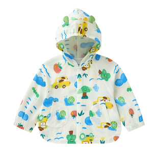 【新品】全棉时代儿童外套男童宝宝上衣女童纱布纯棉透气春夏新款