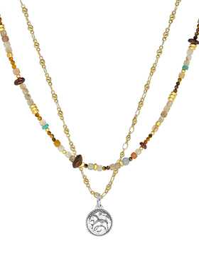 LAZYCIRCLES小马钱币项链