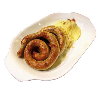 德式烤肠奶酪肠圈图林根香肠油煎盘肠拼盘早餐热狗猪肉肠餐厅商用