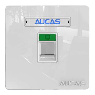 奥卡斯86型网络面板红色单双口面板电脑宽带网线网络墙壁电脑插座