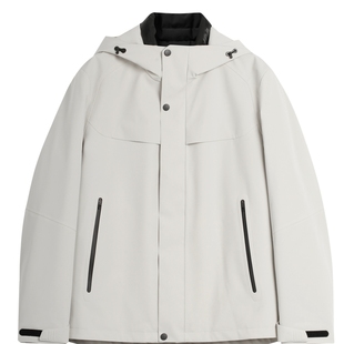 EHE男装90%鹅绒兔毛皮可拆卸两件套肌理感羽绒服男2025秋冬新款