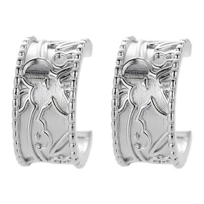 SOFTROOM圆脸天菜圆圈雕花耳环