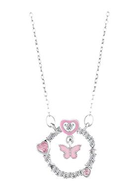 铜钛钢锁骨链女蝴蝶项链不刮脖子