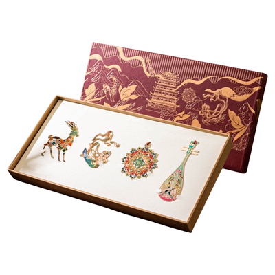 敦煌研究院镂空文创金属书签