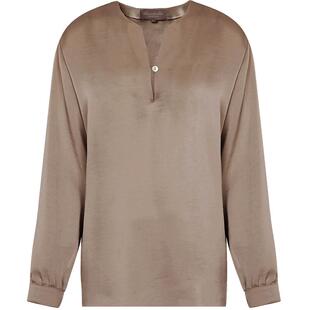 COCOBELLA松弛感仿醋酸质感做净休闲衬衫女气质通勤上衣SR7066-3