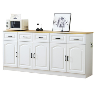 实木餐边柜现代简约橱柜客厅储物柜子定制家用靠墙边厨房收纳置物