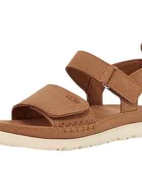 UGG女大童平底魔术贴凉鞋