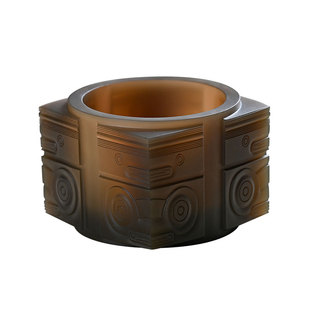 宣品书房塑料笔洗茶台水盂勺国画笔洗缸国风兽面纹水丞容器