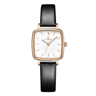 新年礼物 天王小方表女士手表官方正品手表女款皮带石英表31237