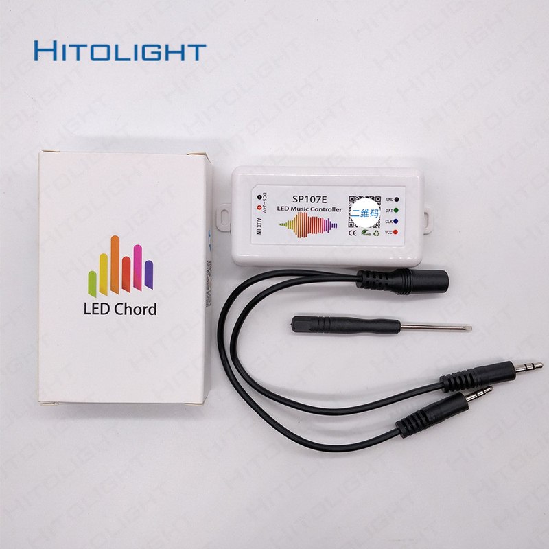 15喜来灯SP107E智能LED幻彩蓝牙彩灯全音乐带DC5-24控制器2811/28