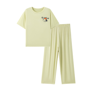 胖童短袖睡衣大码套装儿童青少年加肥加大码男孩薄莫代尔夏家居服