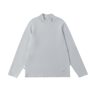 蓝汽水半高领双面绒打底衫