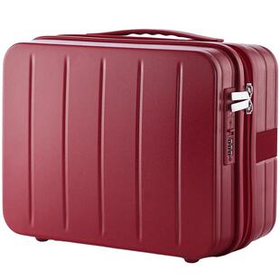 otrily小型大红色手提箱陪嫁化妆箱轻便礼金可挂宽拉杆密码收纳包