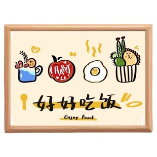 好好吃饭按时吃饭相框摆台摆件客厅餐厅桌面装饰画框送朋友礼物