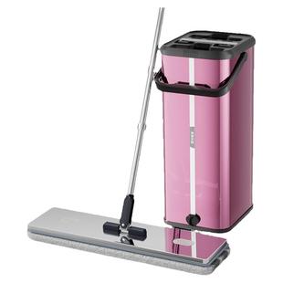 加大不锈钢拖把一拖净懒人家干湿两用平板刮乐地神器免手洗墩布桶