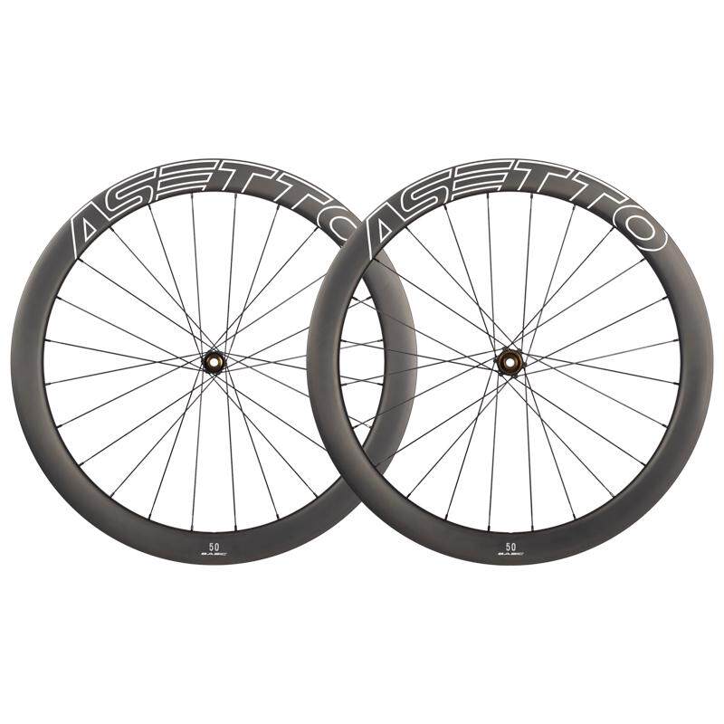 ASETTO BASIC轻量碳纤维轮组公路自行车碟刹T800碳刀轮毂700C