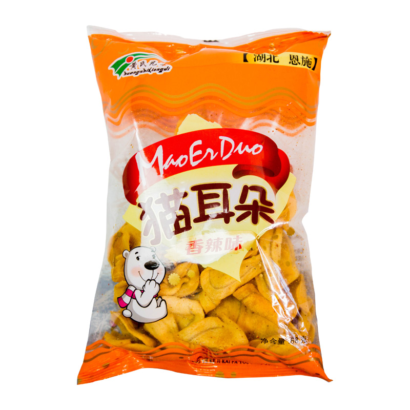 黃氏兄弟薯片貓耳朵恩施特產(chǎn)食品香辣貓耳酥網(wǎng)紅休閑小零食美食