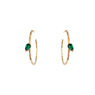 宋祖儿同款 LHwindsor温莎珠宝 竹叶中号圆圈叶子绿色耳环饰品