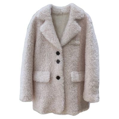 羊羔毛皮毛一体皮草女毛毛外套冬