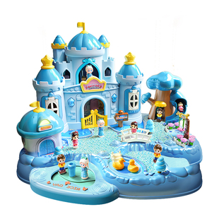儿童玩具女孩子磁力过家家女童艾爱莎公主3城堡4生日礼物6岁5宝宝