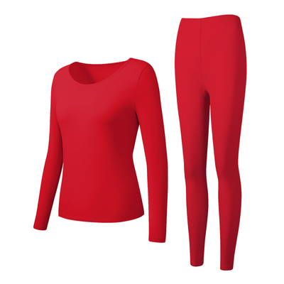 情侣大红色喜庆秋衣秋裤保暖套装