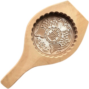 蒸做饽饽发面馒头馍馍模具模子家用手工加深弧面凹面立体木质卡花