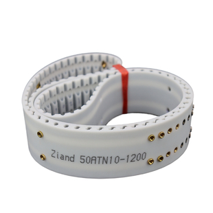 聚氨酯PU同步带AT10加菱形螺母ATN10锁治具金属假齿T10加挡块皮带