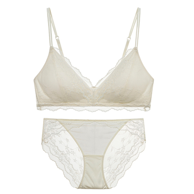 小胸法式蕾丝无钢圈内衣