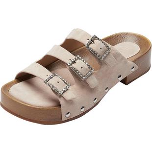 莱尔斯丹明星同款厚乳麻薯新款休闲外穿三带勃肯拖鞋女23202