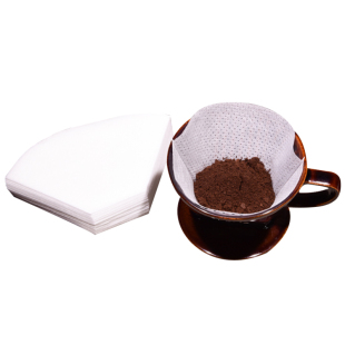 台湾进口利生活美式咖啡机滤纸食品级无纺布材质手冲扇形咖啡滤纸