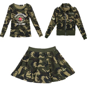 水兵舞半身裙短外套休闲迷彩服