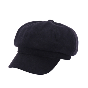 芝士商店~黑色报童帽女秋冬马术帽子英伦八角帽复古画家帽贝雷帽