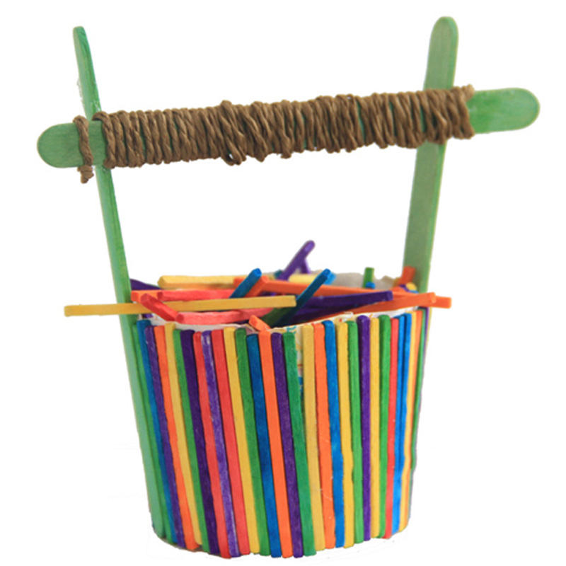 火柴棒儿童手工DIY制作材料彩色火柴棍小木棍游戏计数棒 约1000根