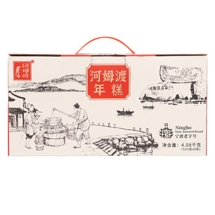 河姆渡水磨年糕8斤礼盒装浙江宁波老字号老味道年糕速食火锅食材