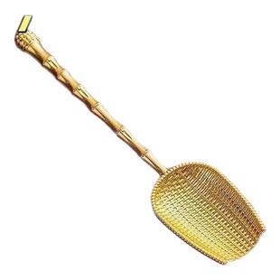 2026新款沙金色茶勺茶铲节节高升功夫茶具茶道配件送长辈茶匙送礼