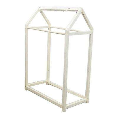 简约创意服装店实木落地展示架