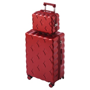 袋鼠红色行李箱结婚新婚婚礼陪嫁24寸女子母箱拉杆密码皮箱20喜红