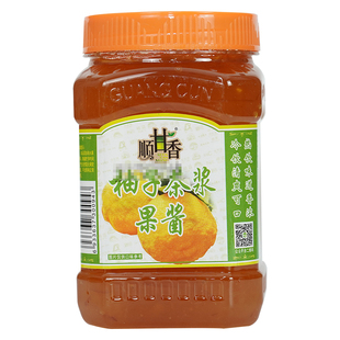 广村顺甘香蜂蜜柚子茶浆1kg果肉茶酱茶浆花果柠檬百香果蓝莓酱